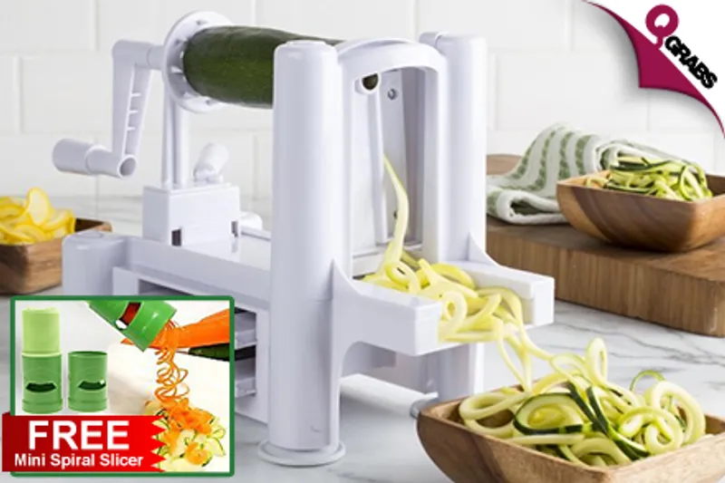 From QR69, Slice Away with a Multi-Functional Cutting Kitchen Tool with FREE Mini Spiral Slicer! (Up to QR220 Value)
